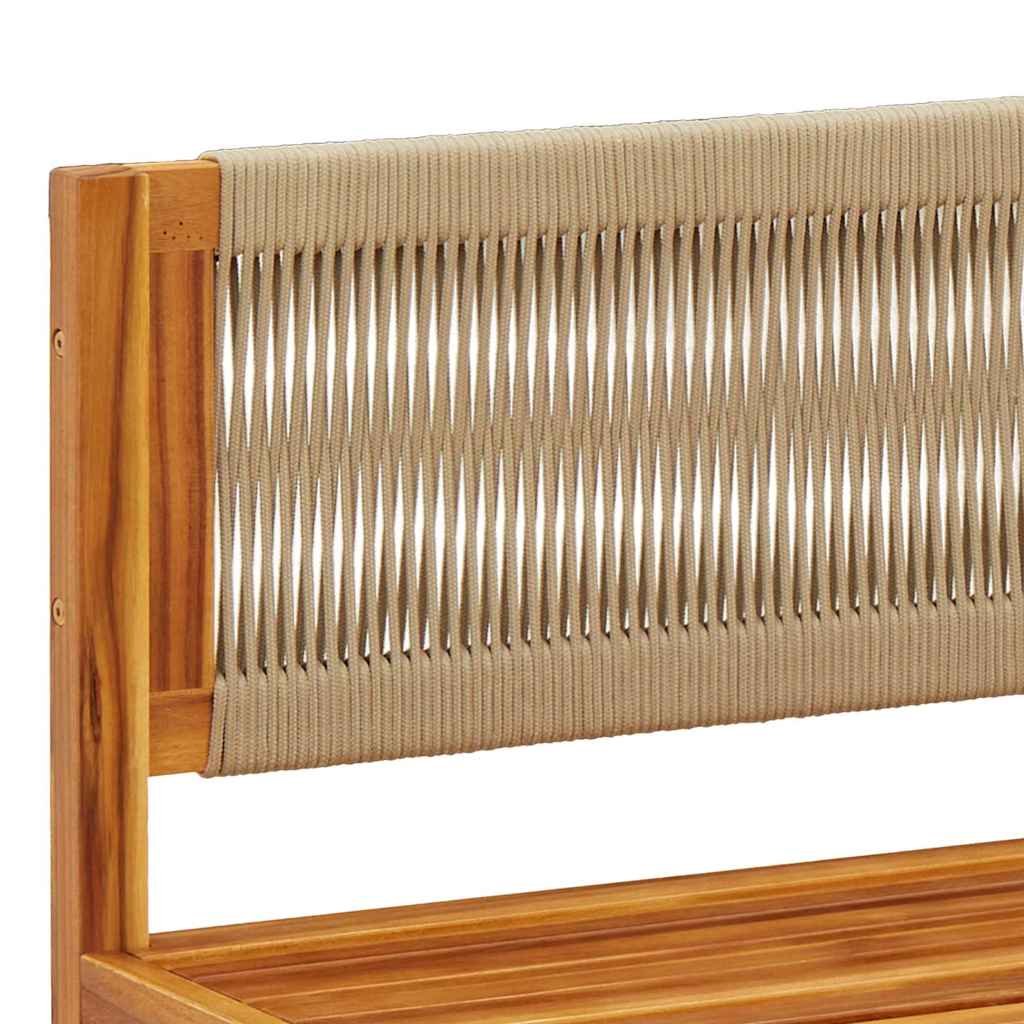 Divano da giardino angolare con cuscini in legno di acacia e corda | homemem39