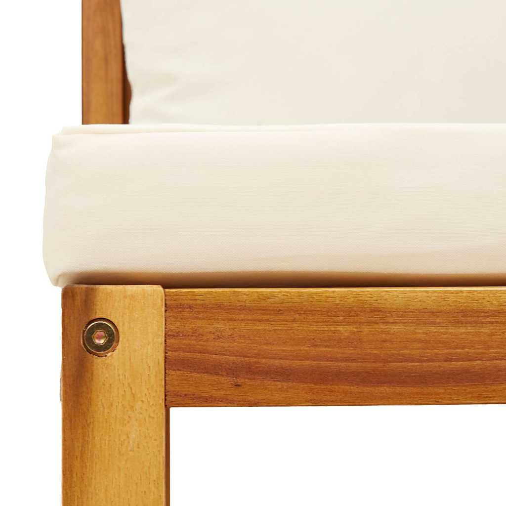 Divano da giardino angolare con cuscini in legno di acacia e corda | homemem39