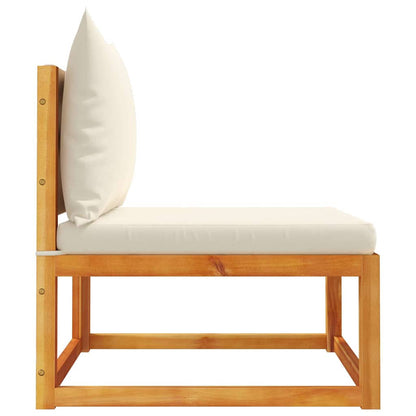 Divano da giardino senza braccioli con cuscini in legno di acacia e corda | homemem39
