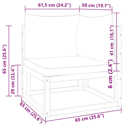 Divano da giardino angolare con cuscini in legno di acacia e rattan | homemem39