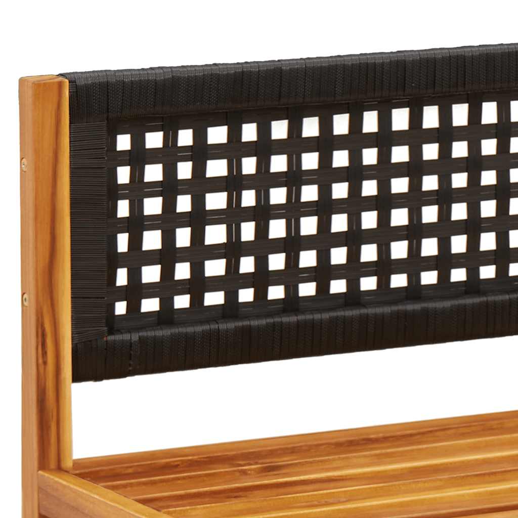 Divano da giardino senza braccioli con cuscini in legno di acacia e rattan | homemem39