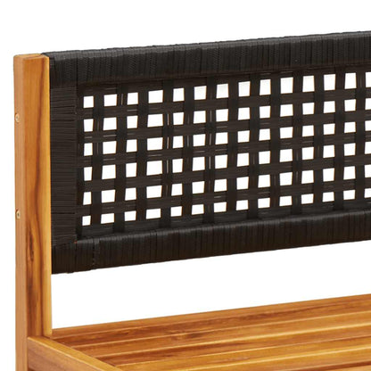 Set di divani da giardino 3 pezzi con cuscini in legno di acacia e rattan | homemem39