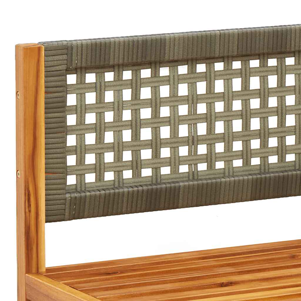 Divano da giardino angolare con cuscini in legno di acacia e rattan | homemem39