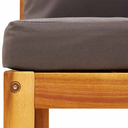 Divano da giardino angolare con cuscini in legno di acacia e rattan | homemem39