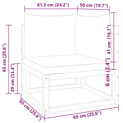 Divano da giardino angolare con cuscini in legno di acacia e rattan | homemem39