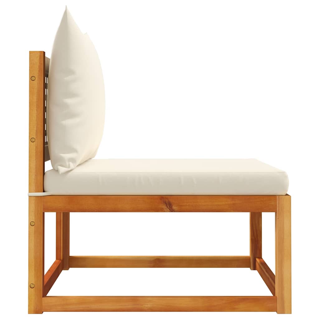 Divano da giardino senza braccioli con cuscini in legno di acacia e rattan | homemem39