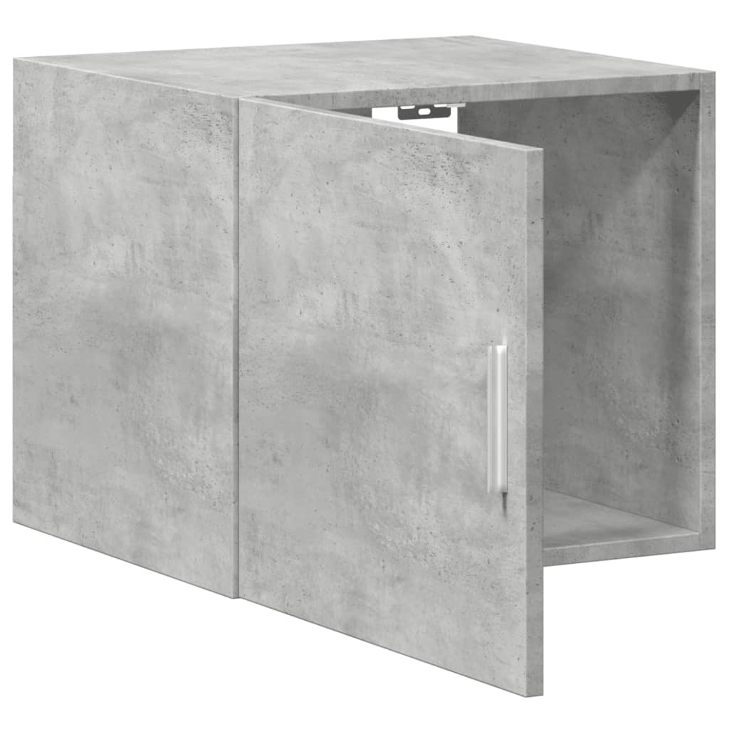 Mobile a Parete Grigio Cemento 45x42,5x40 cm Legno Multistrato