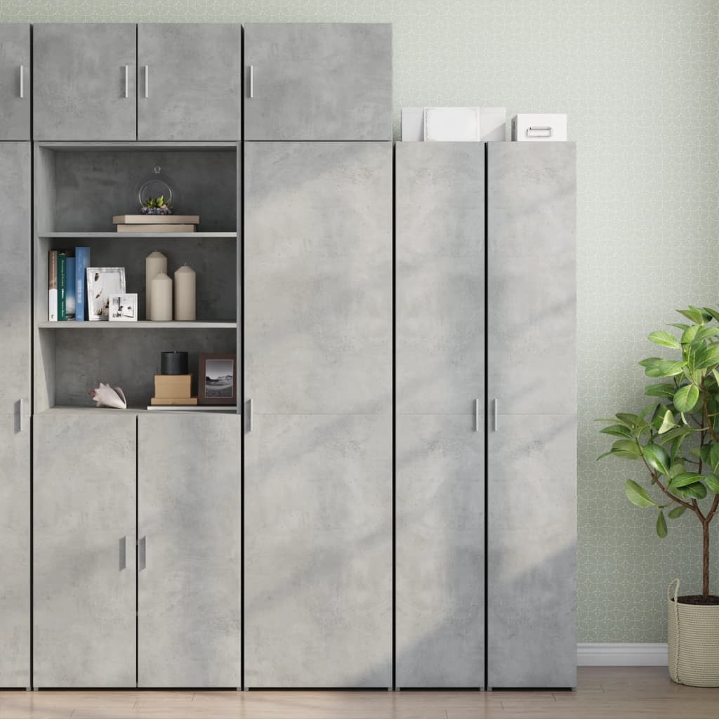 Mobile a Parete Grigio Cemento 50x42,5x40 cm Legno Multistrato