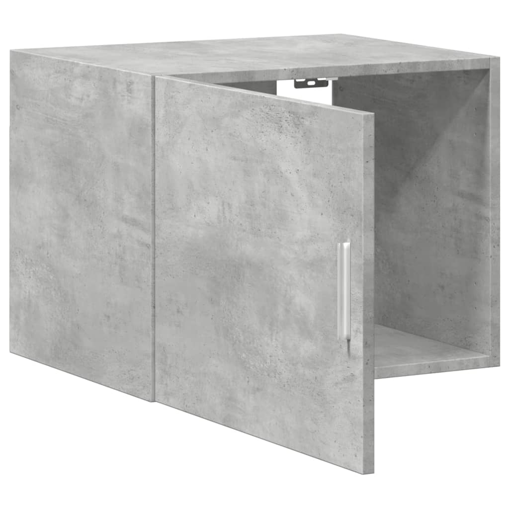 Mobile a Parete Grigio Cemento 50x42,5x40 cm Legno Multistrato