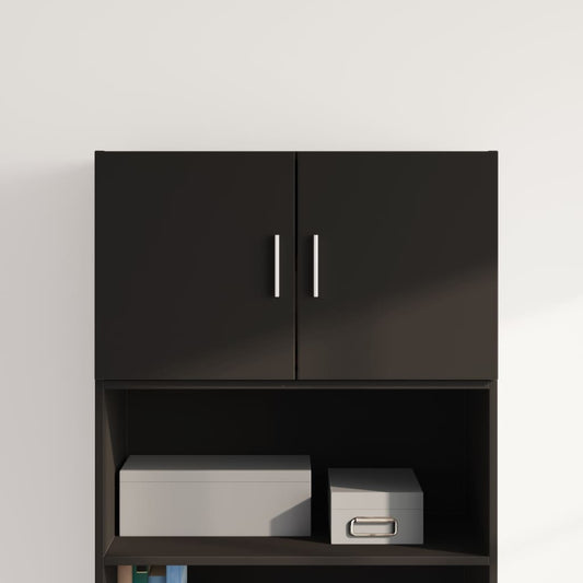 Mobile a Parete Nero 70x42,5x40 cm in Legno Multistrato