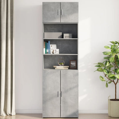 Mobile a Parete Grigio Cemento 70x42,5x40 cm Legno Multistrato