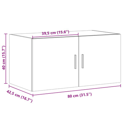 Mobile a Parete Bianco 80x42,5x40 cm in Legno Multistrato