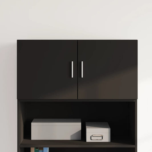 Mobile a Parete Nero 80x42,5x40 cm in Legno Multistrato