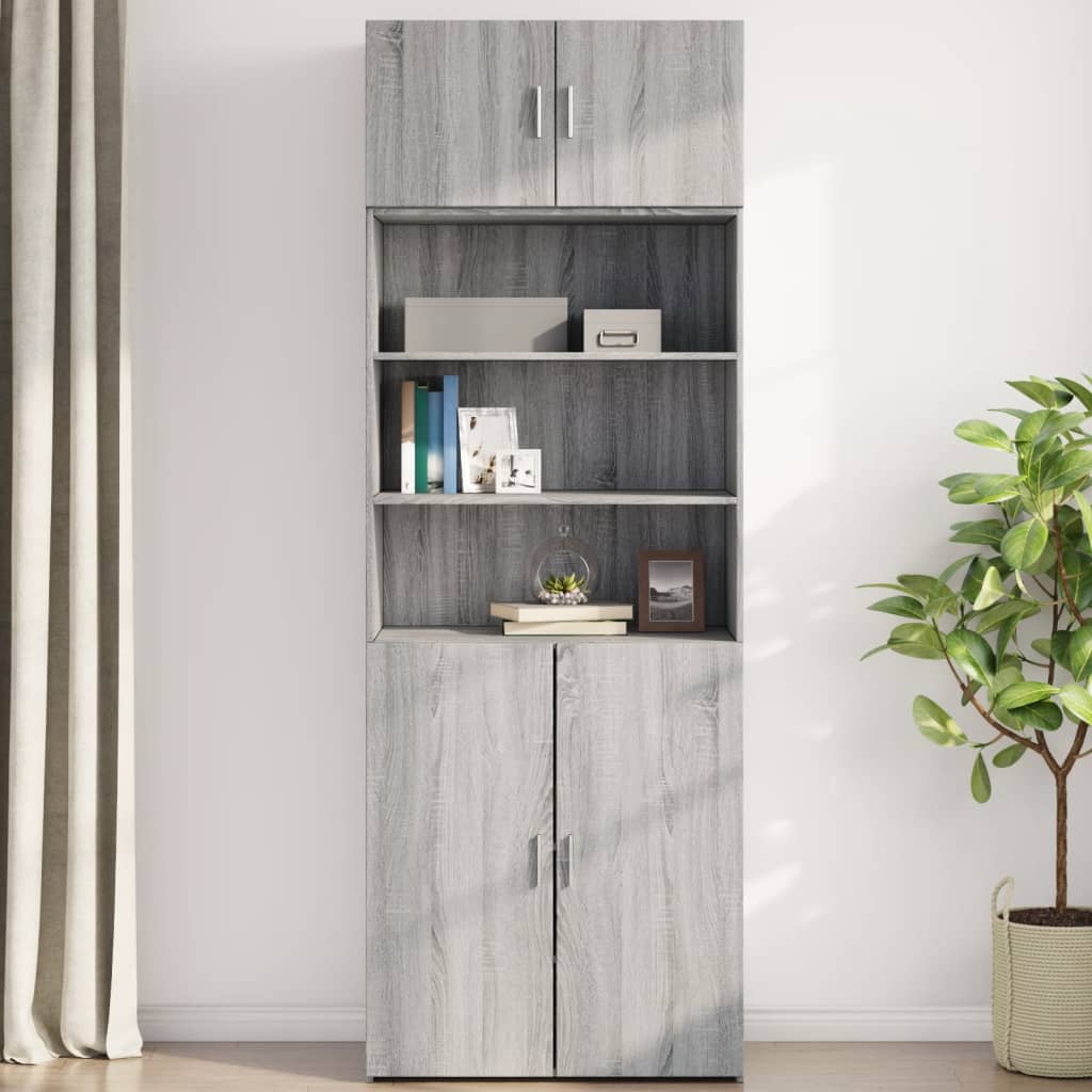 Mobile a Parete Grigio Sonoma 80x42,5x40cm in Legno Multistrato