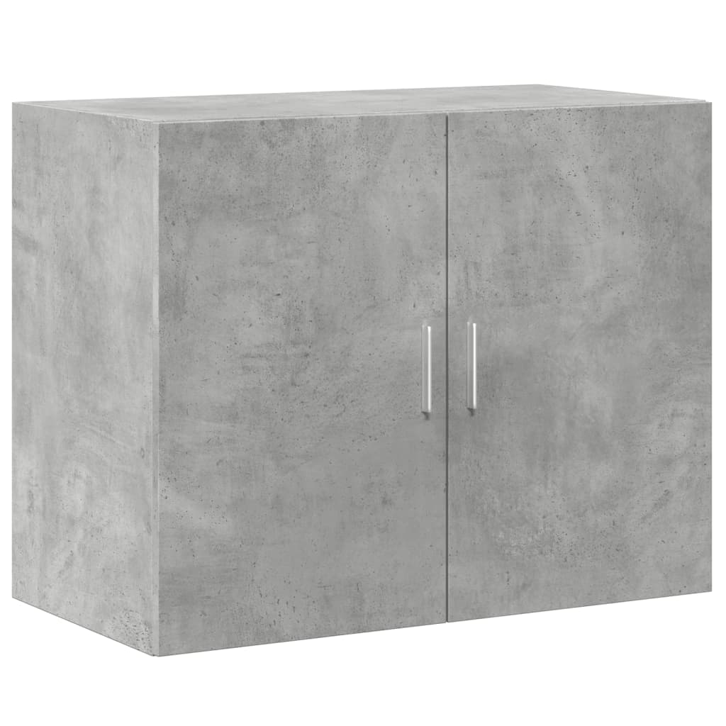 Mobile a Parete Grigio Cemento 80x42,5x64 cm Legno Multistrato