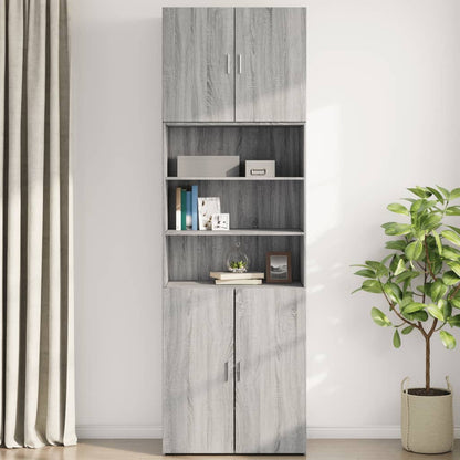 Mobile a Parete Grigio Sonoma 80x42,5x64cm in Legno Multistrato