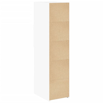 Credenza Bianca 30x42,5x124 cm in Legno Multistrato