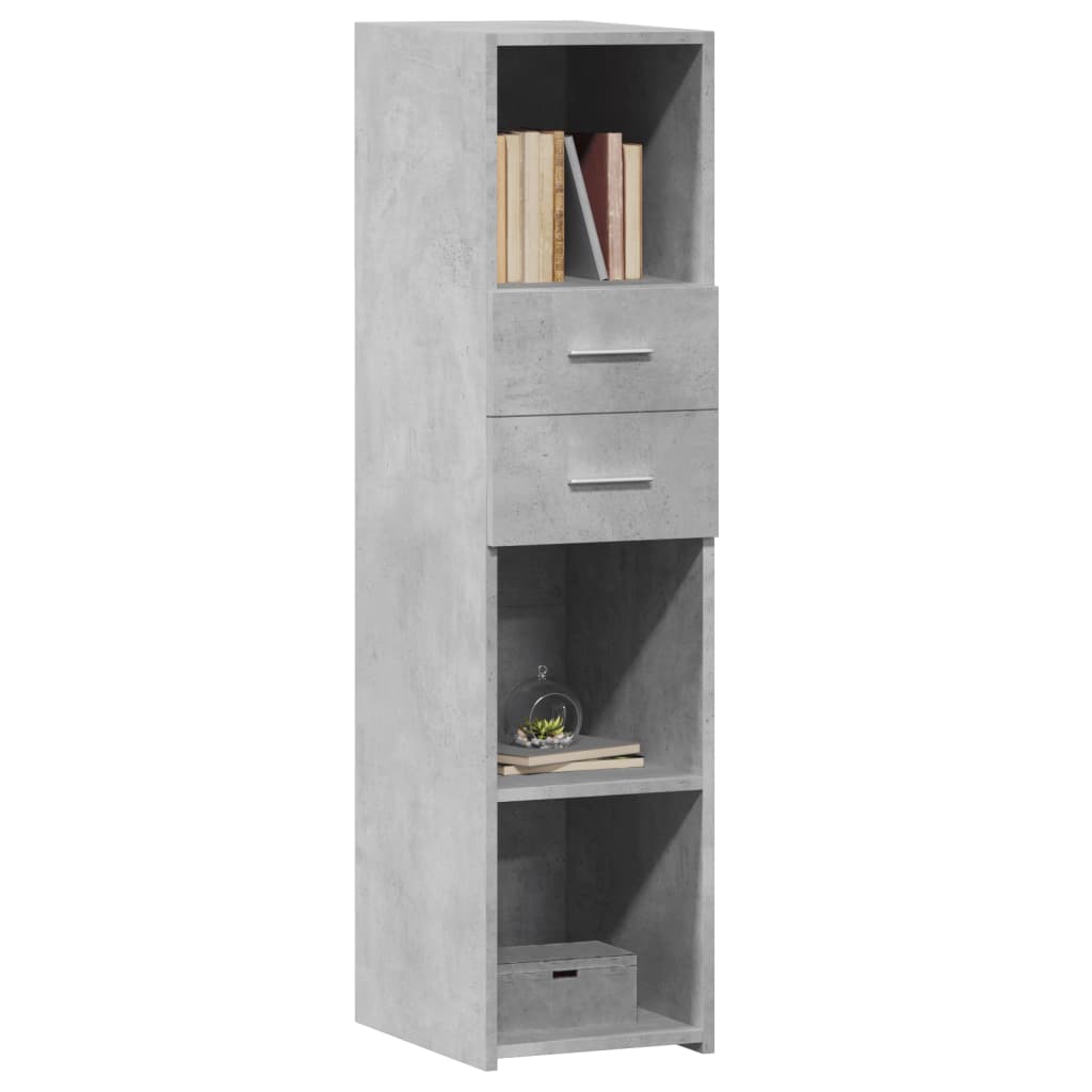 Credenza Grigio Cemento 30x42,5x124 cm in Legno Multistrato