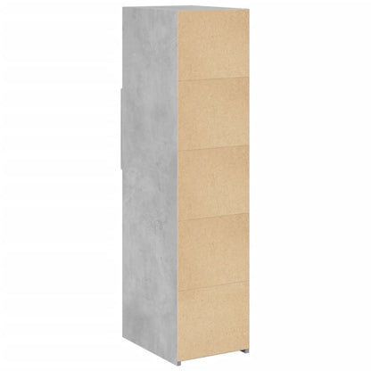 Credenza Grigio Cemento 30x42,5x124 cm in Legno Multistrato