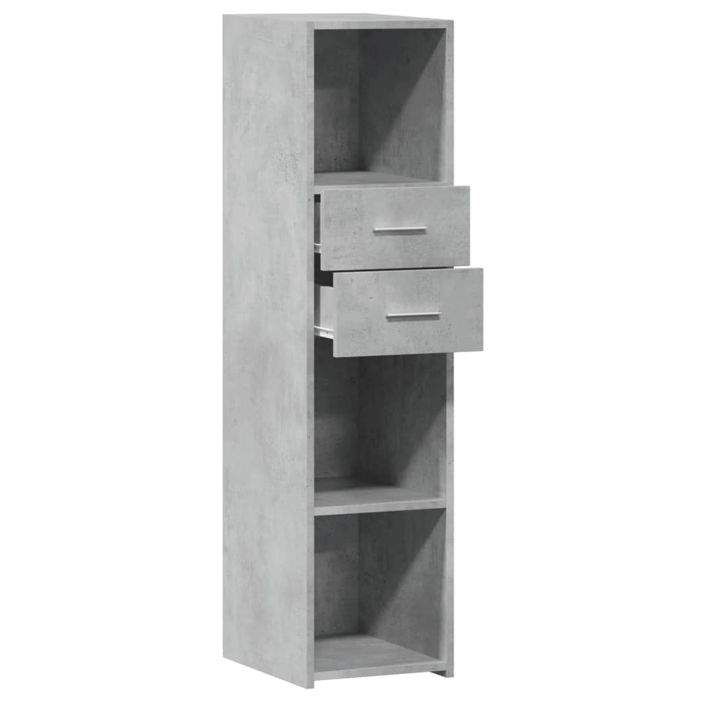 Credenza Grigio Cemento 30x42,5x124 cm in Legno Multistrato