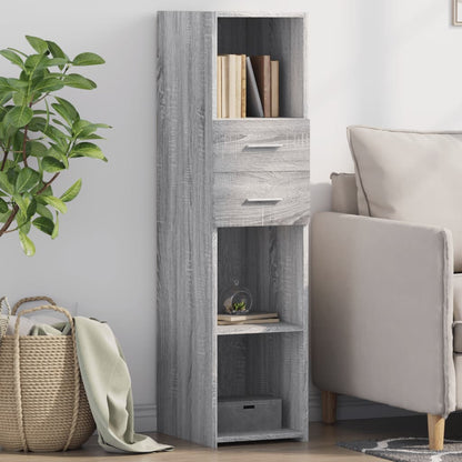 Credenza Grigio Sonoma 30x42,5x124 cm in Legno Multistrato