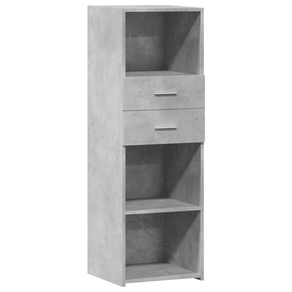 Credenza Grigio Cemento 40x42,5x124 cm in Legno Multistrato