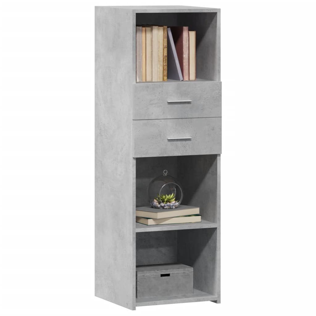 Credenza Grigio Cemento 40x42,5x124 cm in Legno Multistrato