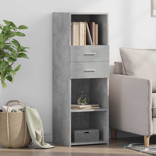 Credenza Grigio Cemento 40x42,5x124 cm in Legno Multistrato - homemem39