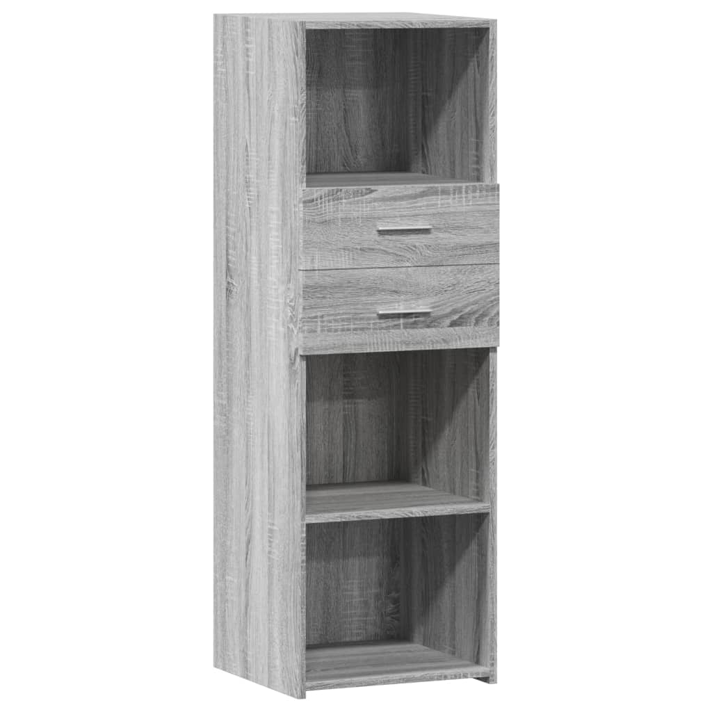 Credenza Grigio Sonoma 40x42,5x124 cm in Legno Multistrato