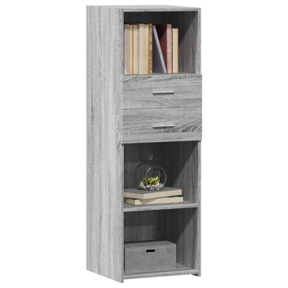 Credenza Grigio Sonoma 40x42,5x124 cm in Legno Multistrato