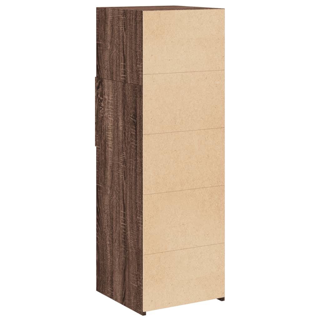 Credenza Rovere Marrone 40x42,5x124 cm in Legno Multistrato