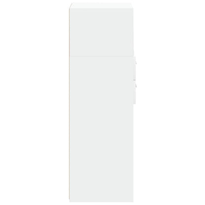 Credenza Bianca 45x42,5x124 cm in Legno Multistrato - homemem39