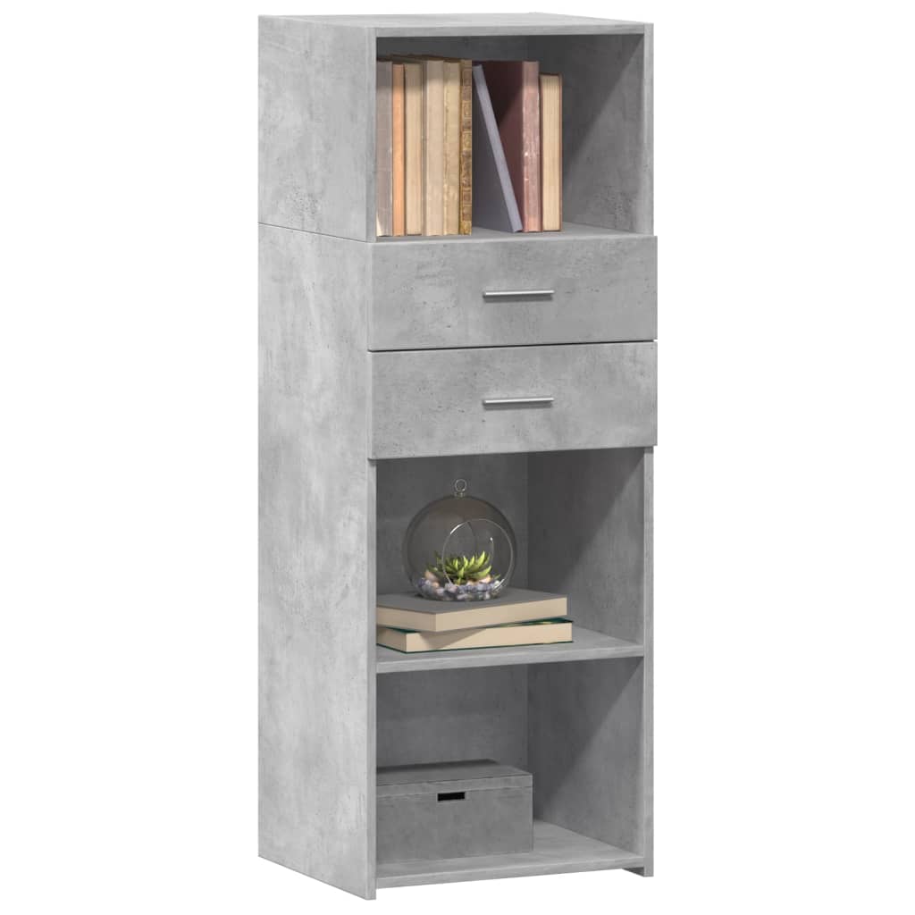 Credenza Grigio Cemento 45x42,5x124 cm in Legno Multistrato