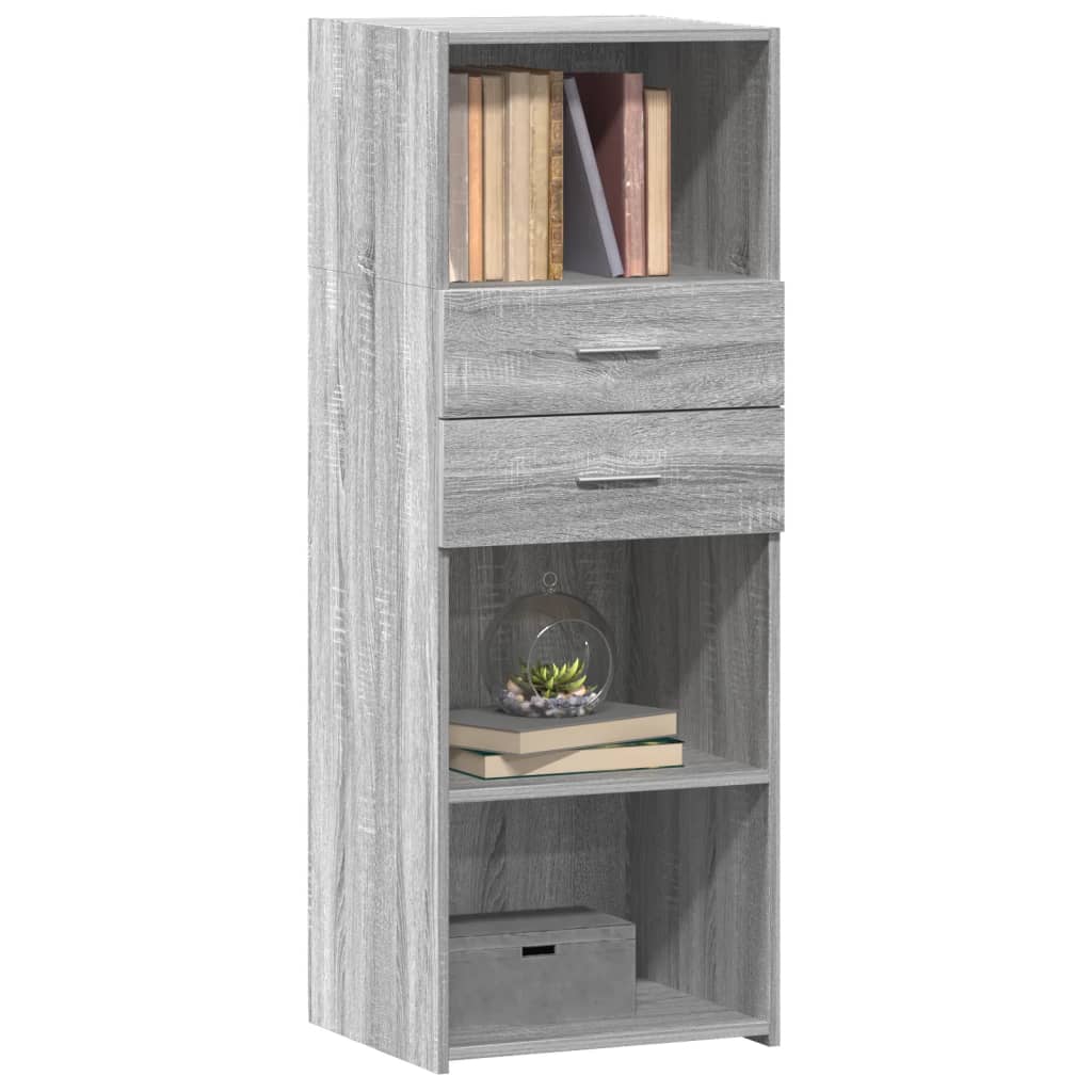 Credenza Grigio Sonoma 45x42,5x124 cm in Legno Multistrato