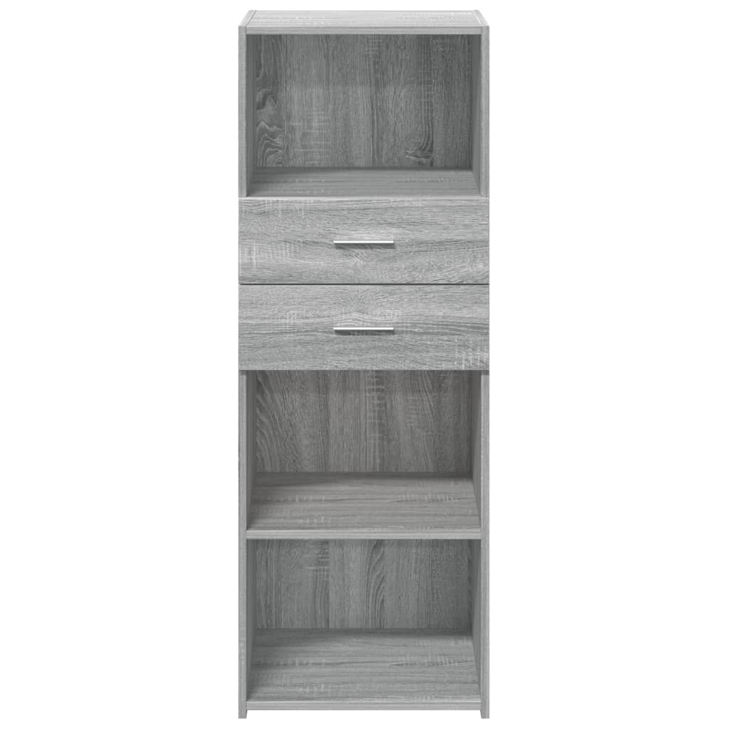 Credenza Grigio Sonoma 45x42,5x124 cm in Legno Multistrato