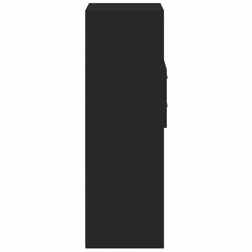 Credenza Nera 50x42,5x124 cm in Legno Multistrato - homemem39