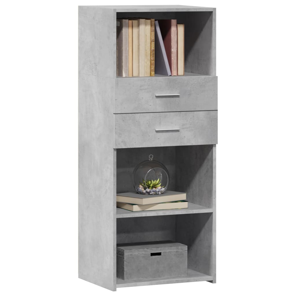 Credenza Grigio Cemento 50x42,5x124 cm in Legno Multistrato