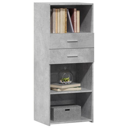 Credenza Grigio Cemento 50x42,5x124 cm in Legno Multistrato