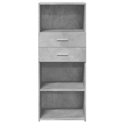 Credenza Grigio Cemento 50x42,5x124 cm in Legno Multistrato