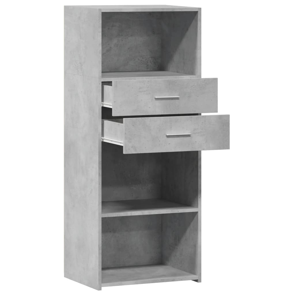 Credenza Grigio Cemento 50x42,5x124 cm in Legno Multistrato