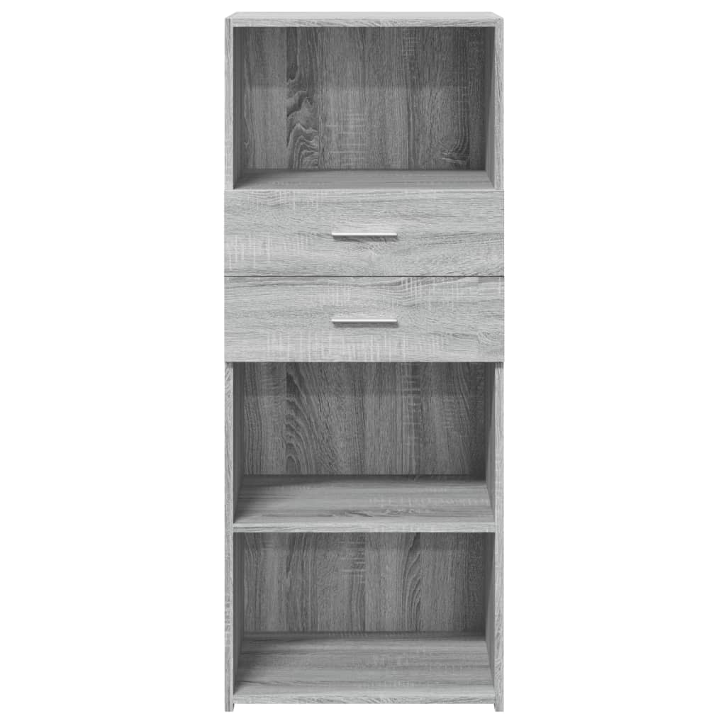 Credenza Grigio Sonoma 50x42,5x124 cm in Legno Multistrato