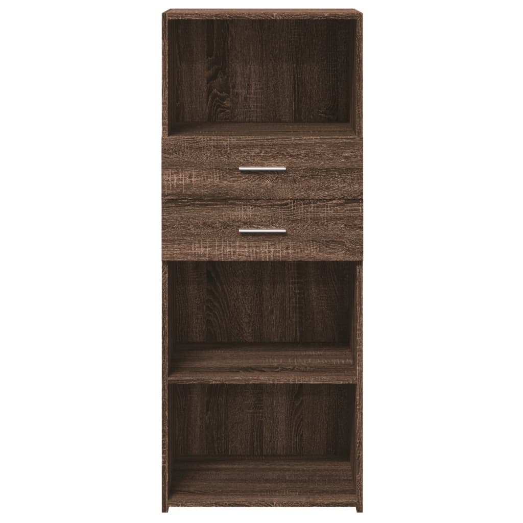 Credenza Rovere Marrone 50x42,5x124 cm in Legno Multistrato