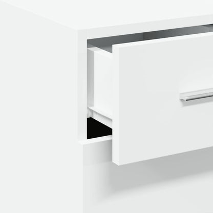 Credenza Bianca 30x42,5x93 cm in Legno Multistrato - homemem39