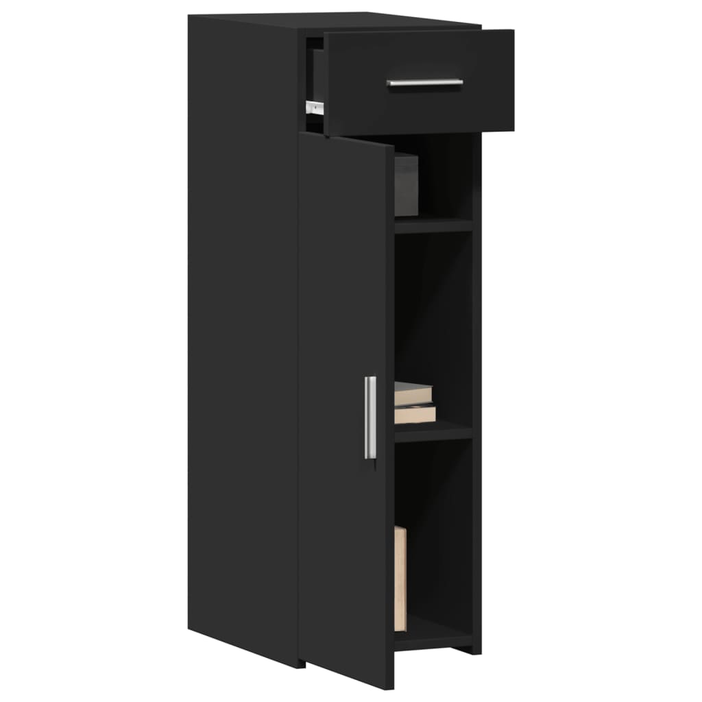 Credenza Nera 30x42,5x93 cm in Legno Multistrato - homemem39