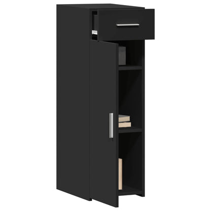 Credenza Nera 30x42,5x93 cm in Legno Multistrato - homemem39