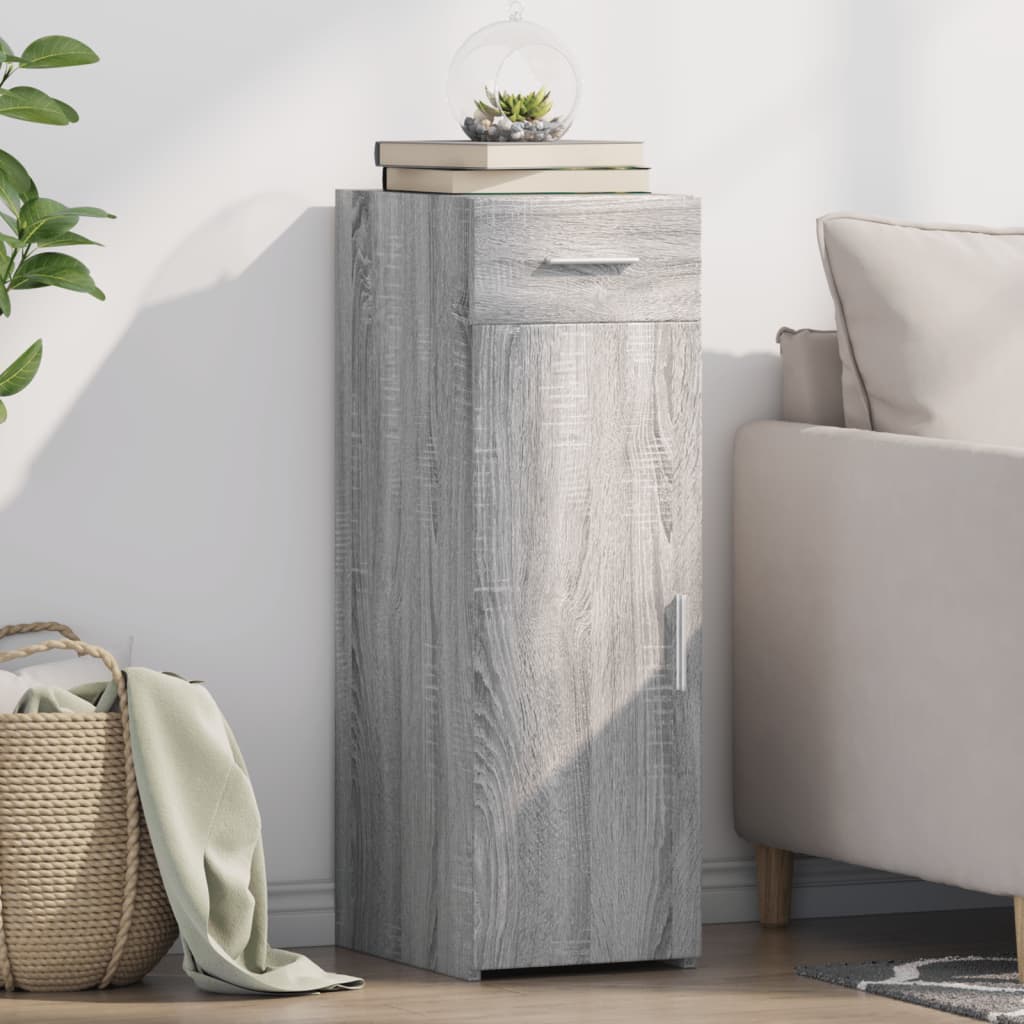 Credenza Grigio Sonoma 30x42,5x93 cm in Legno Multistrato