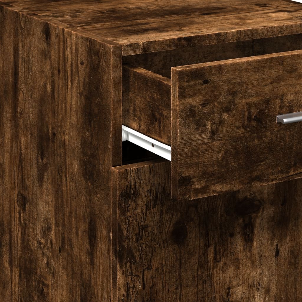 Credenza Rovere Fumo 40x42,5x93 cm in Legno Multistrato