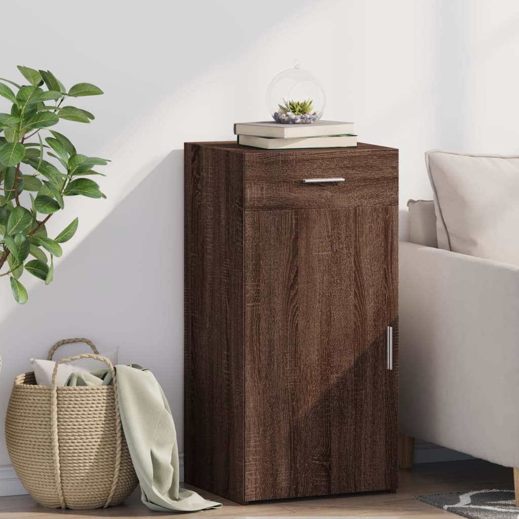 Credenza Rovere Marrone 45x42,5x93 cm in Legno Multistrato