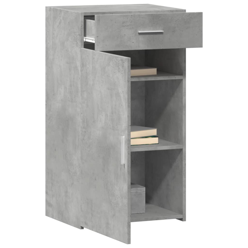 Credenza Grigio Cemento 50x42,5x93 cm in Legno Multistrato