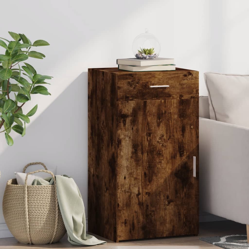 Credenza Rovere Fumo 50x42,5x93 cm in Legno Multistrato - homemem39